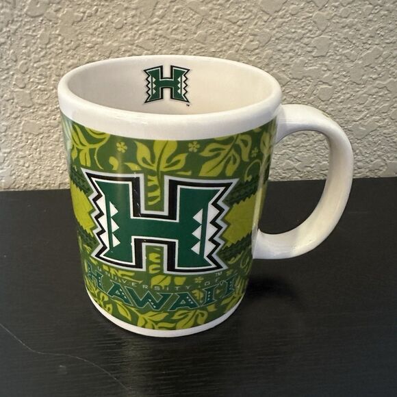 University of Hawaii  Coffee Mug UH The Islander Group Green Cup Tea Souvenir - Picture 1 of 6